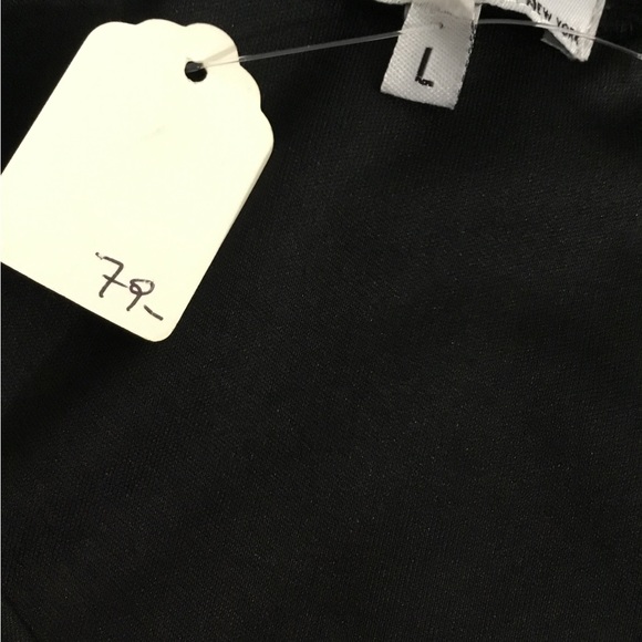 True Life NWT Black Mesh Blouse with Scalloped Edging size L - Picture 9 of 12